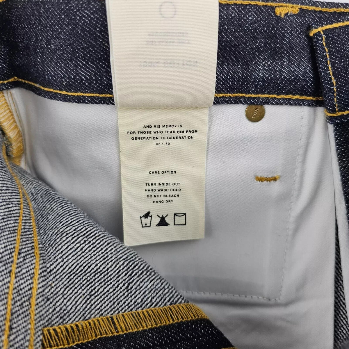 Fear Of God Vintage Blue Selvedge Denim Jeans New Size US 28