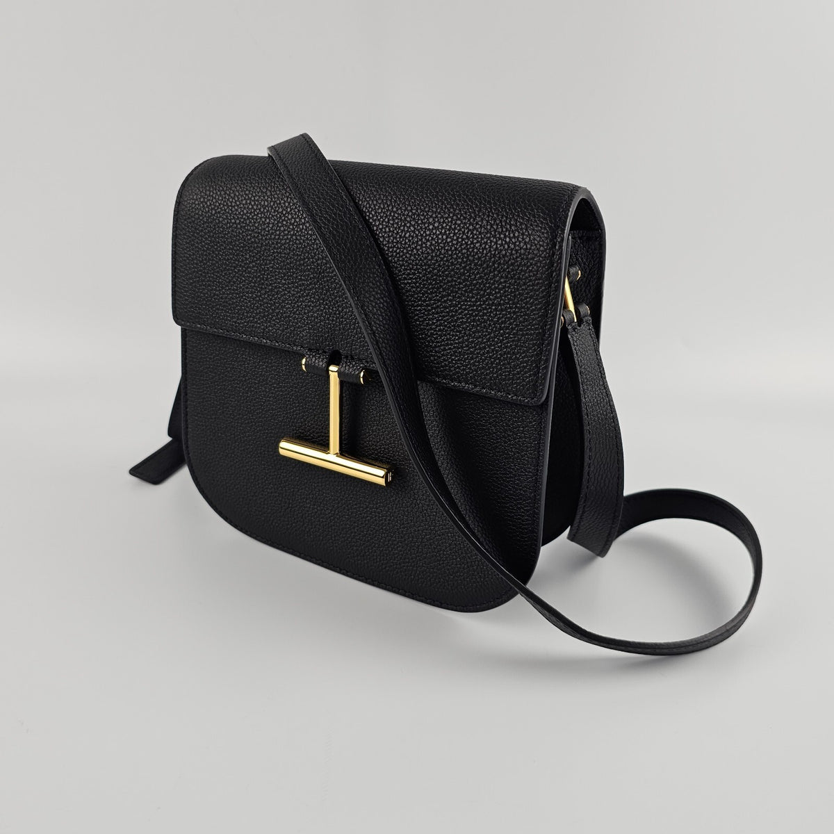 Tom Ford Mini Tara Black Leather Shoulder Bag New