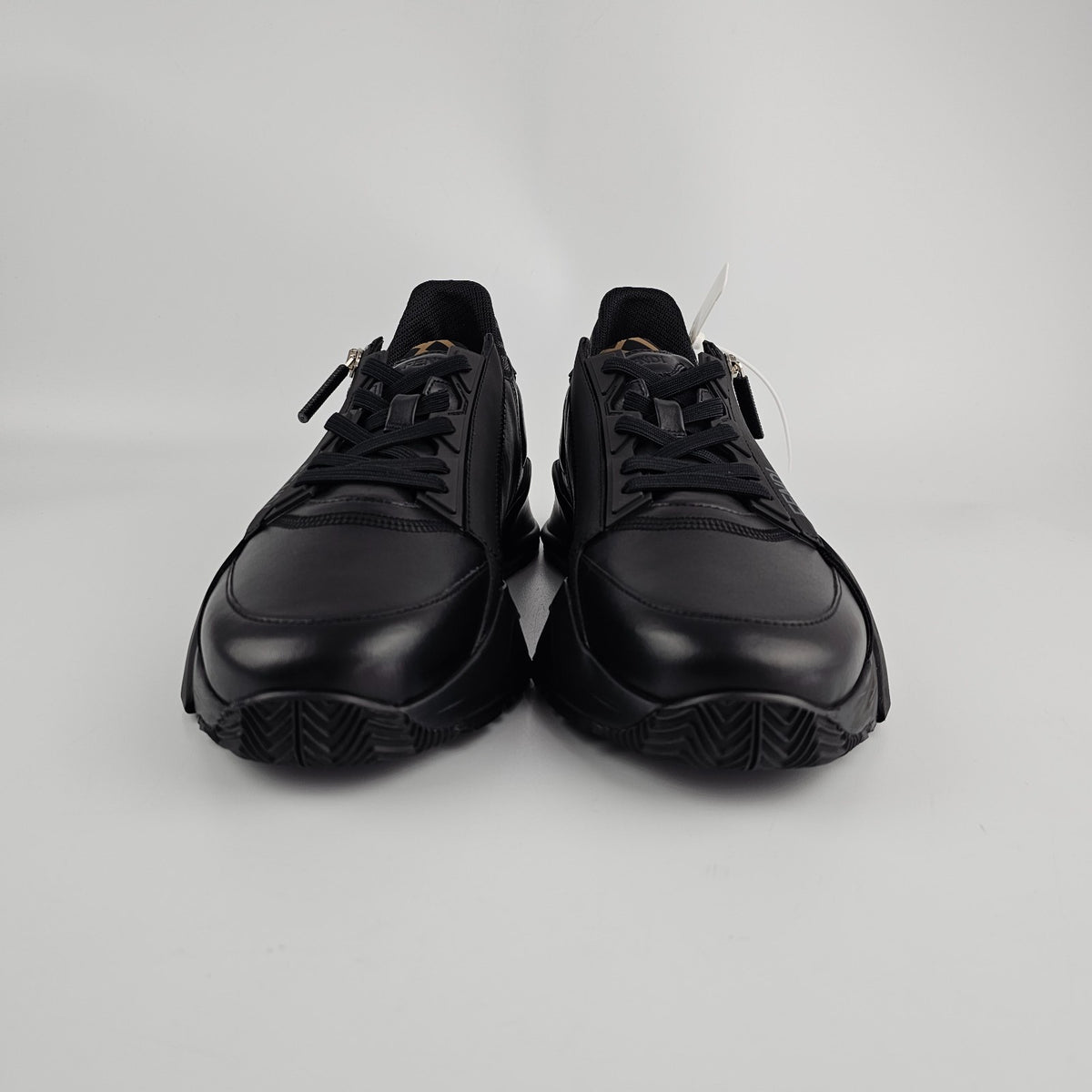 FENDI Flow Black Leather Sneakers New & Authentic