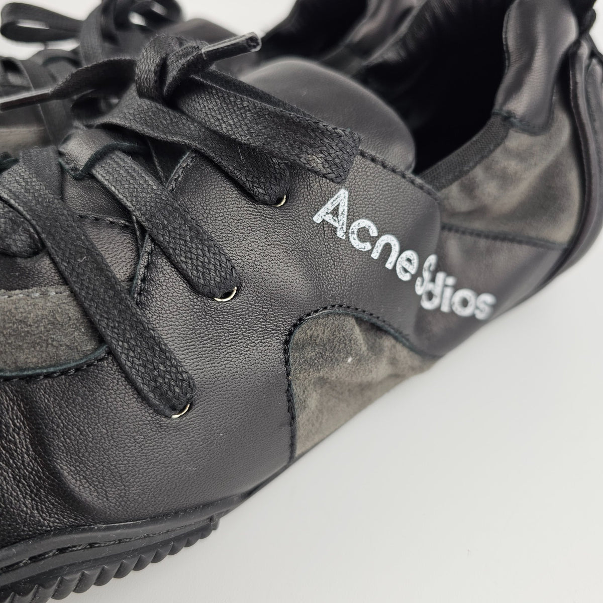 ACNE STUDIOS Black Leather Lace Up Shoes New