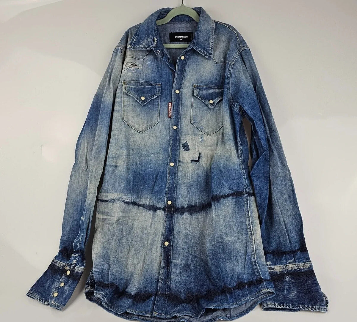 DSQUARED2 Blue Denim Shirt New Size IT 44 XS