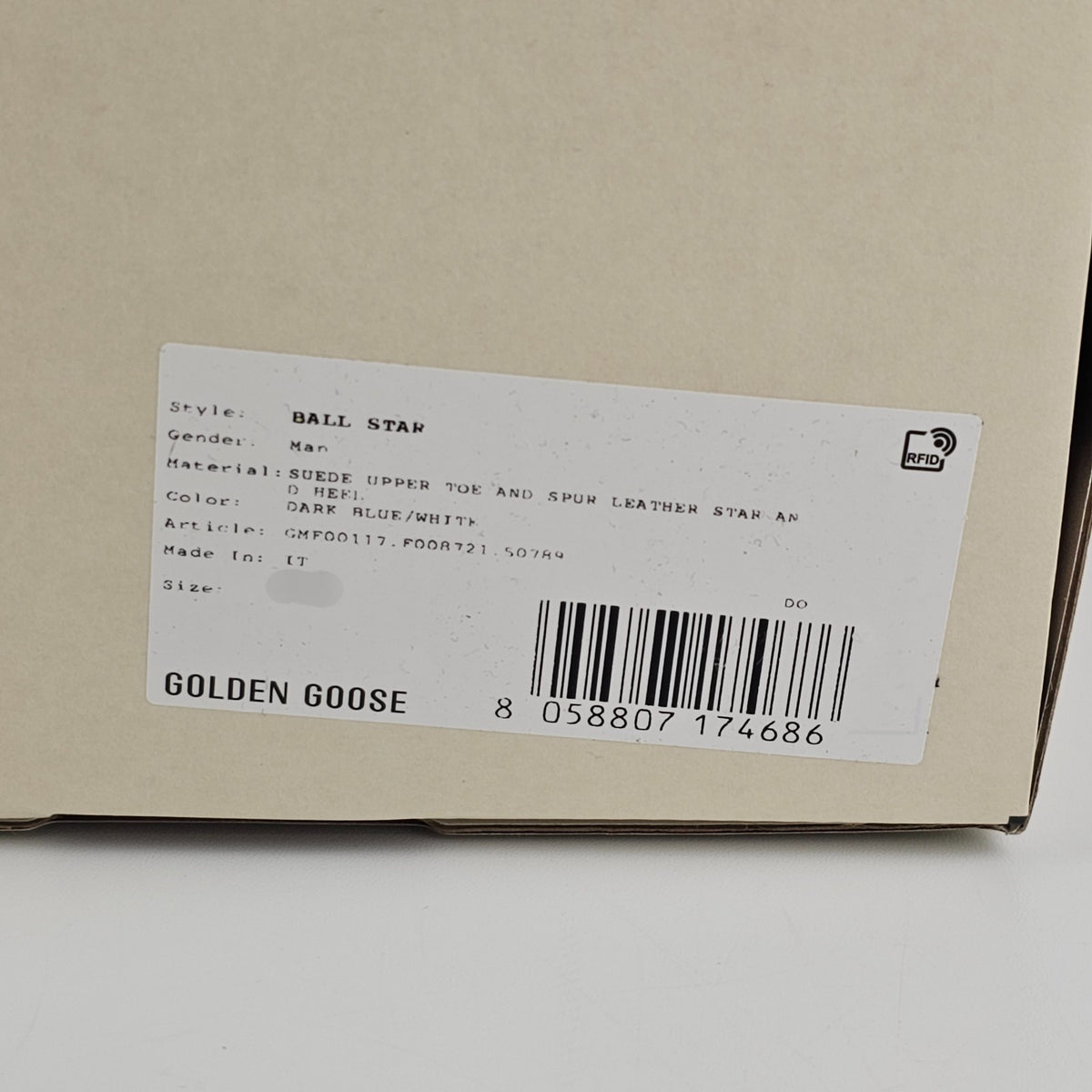 GOLDEN GOOSE Men's Ball Star Navy/White Suede Sneakers New