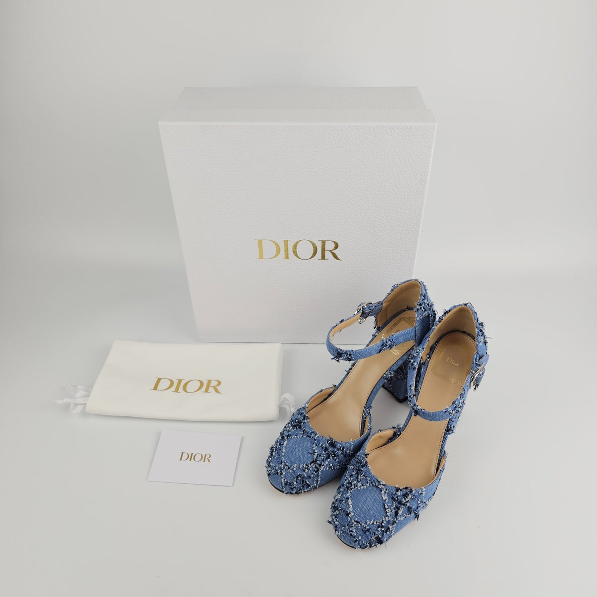 DIOR $1190 Day Blue White Pumps New & Authentic