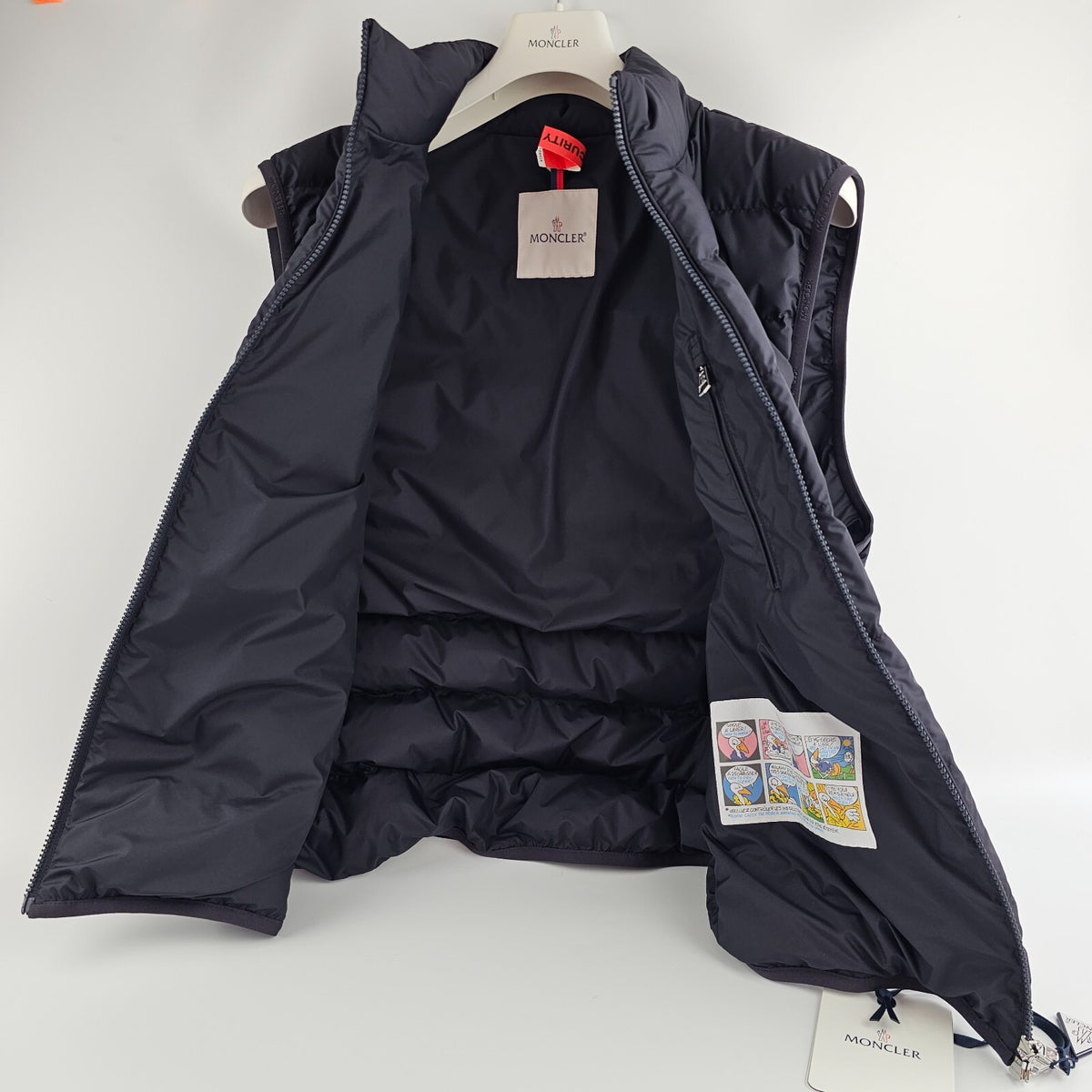 MONCLER Contrin $1130 Men's Navy Down Vest New