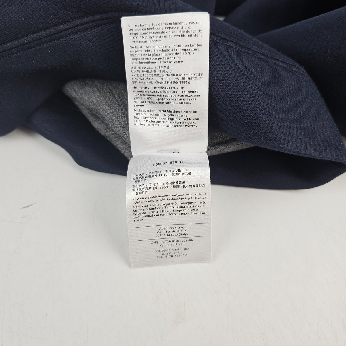 Valentino Navy Neoprene Sweater Size L New