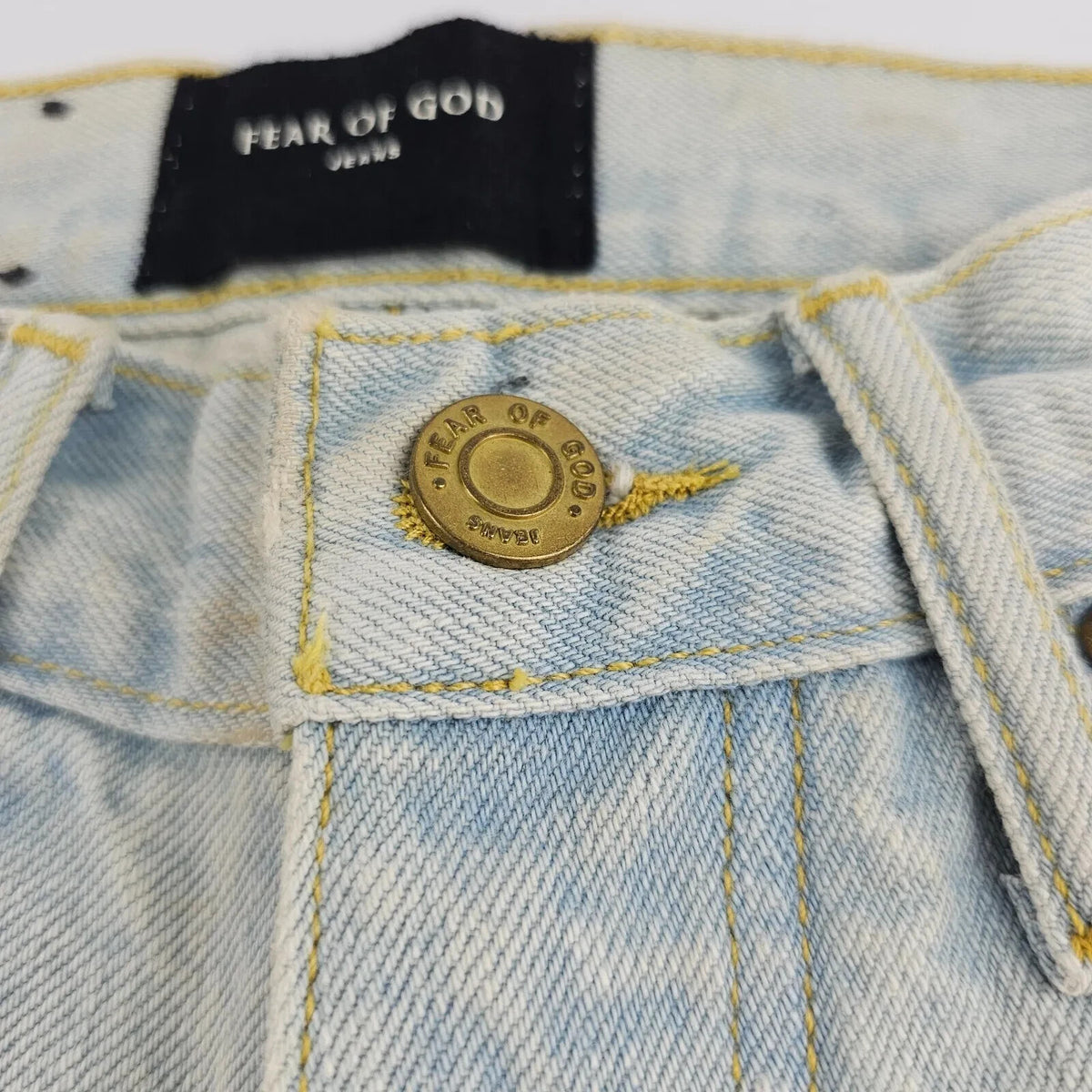Fear Of God Vintage Selvedge Light Blue Denim Jeans New Size US 29