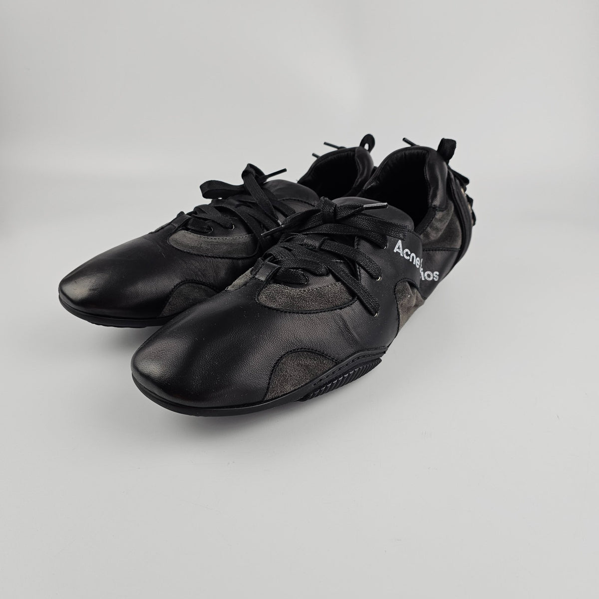ACNE STUDIOS Black Leather Lace Up Shoes New