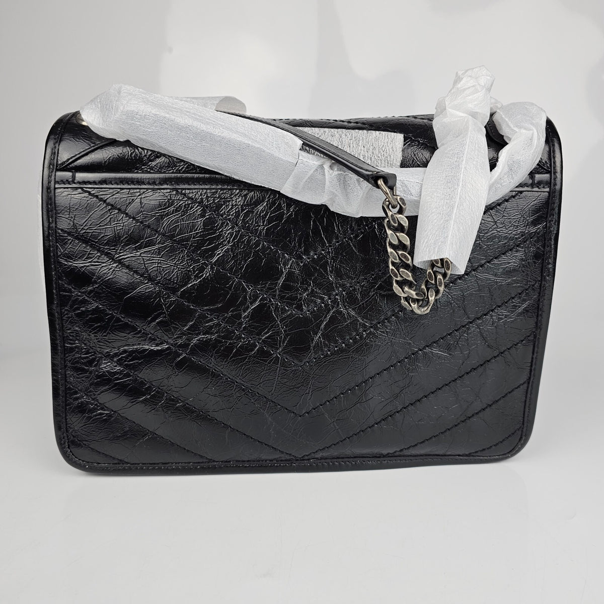 SAINT LAURENT Medium Niki Black Leather Bag New
