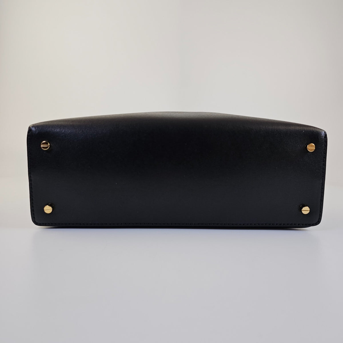 TOTEME T-Lock Black/Gold Leather Clutch New