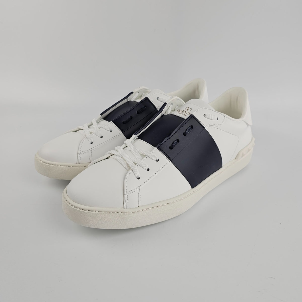 VALENTINO GARAVANI Open White/Marine Sneakers New & Authentic