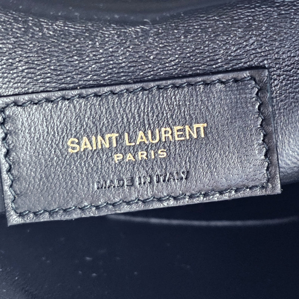 SAINT LAURENT Gaby $2450 Light Musk Leather Bucket Bag New & Authentic