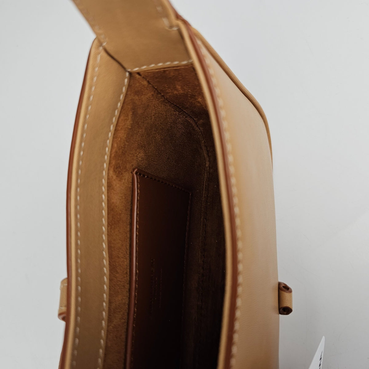 SAINT LAURENT Mini Le 5 A 7 Vintage Brown Leather Hobo Bag New