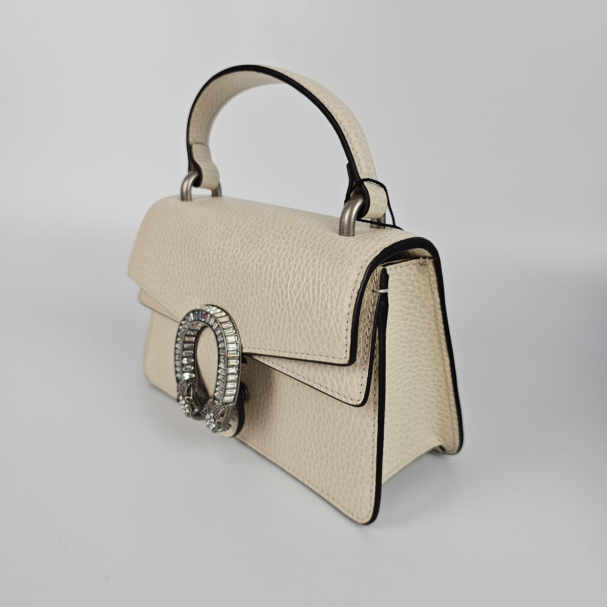 GUCCI Dionysus Mini $2250 White Leather Top Handle Bag New & Authentic