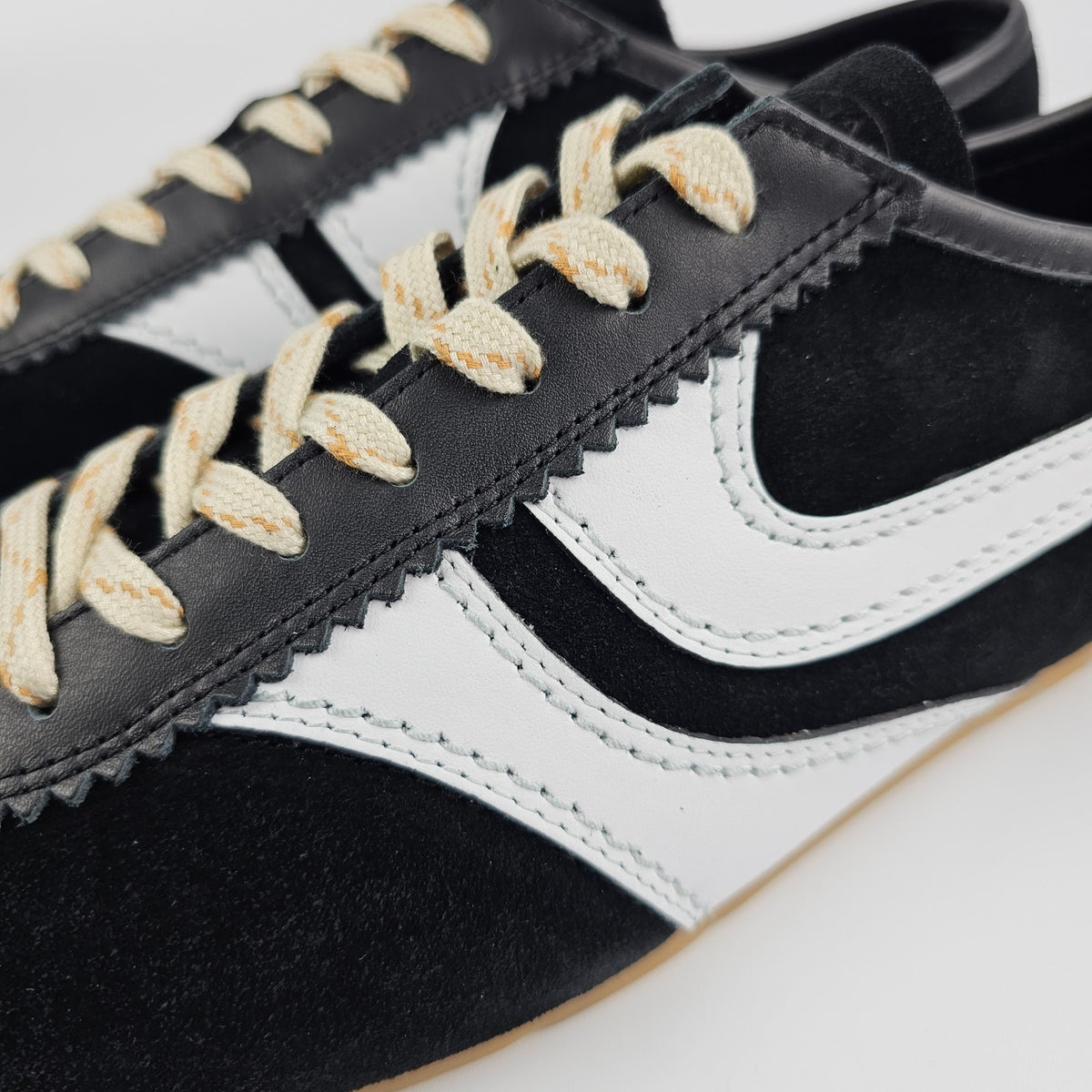 DRIES VAN NOTEN Men's Black/White Suede Sneakers New & Authentic