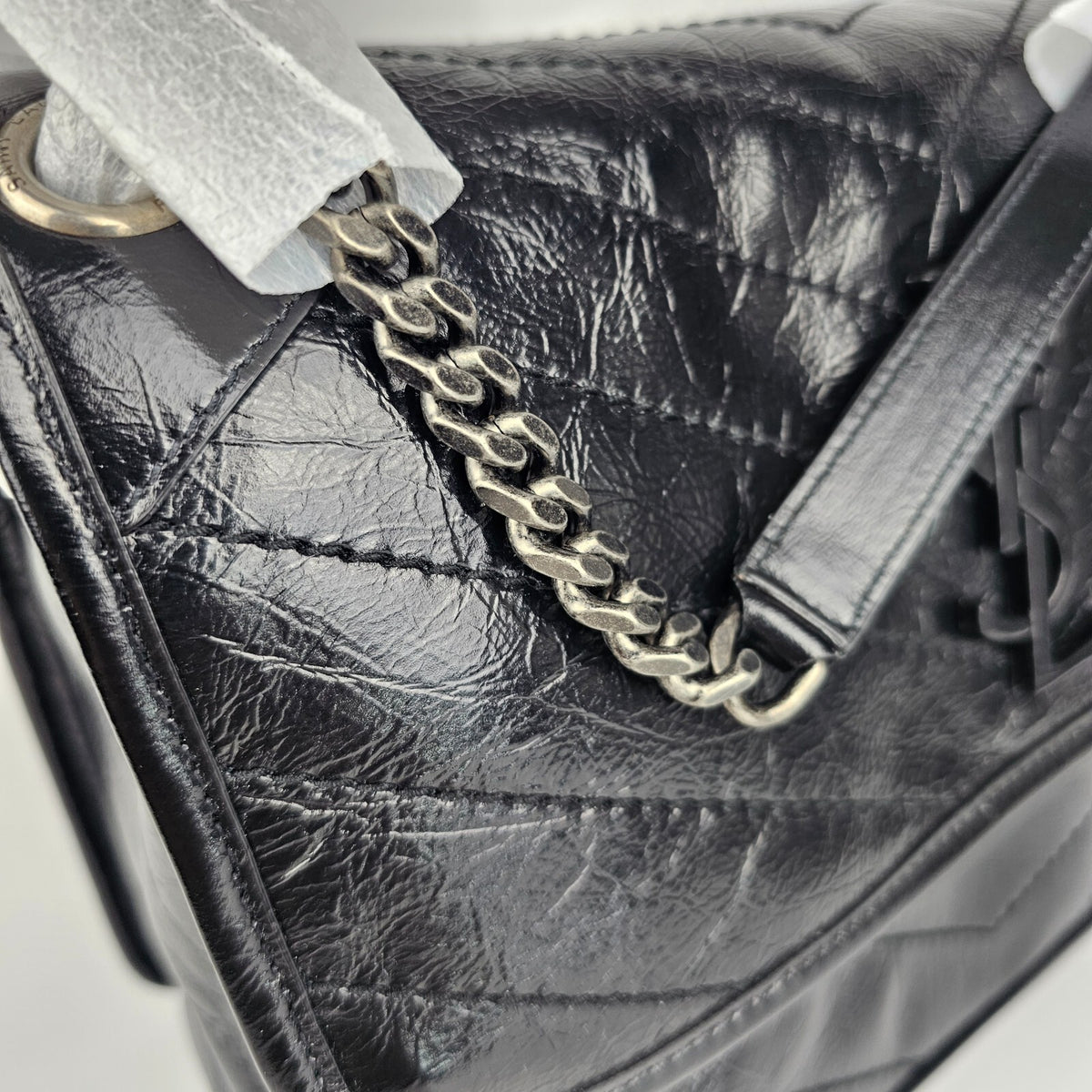 SAINT LAURENT Medium Niki Black Leather Bag New