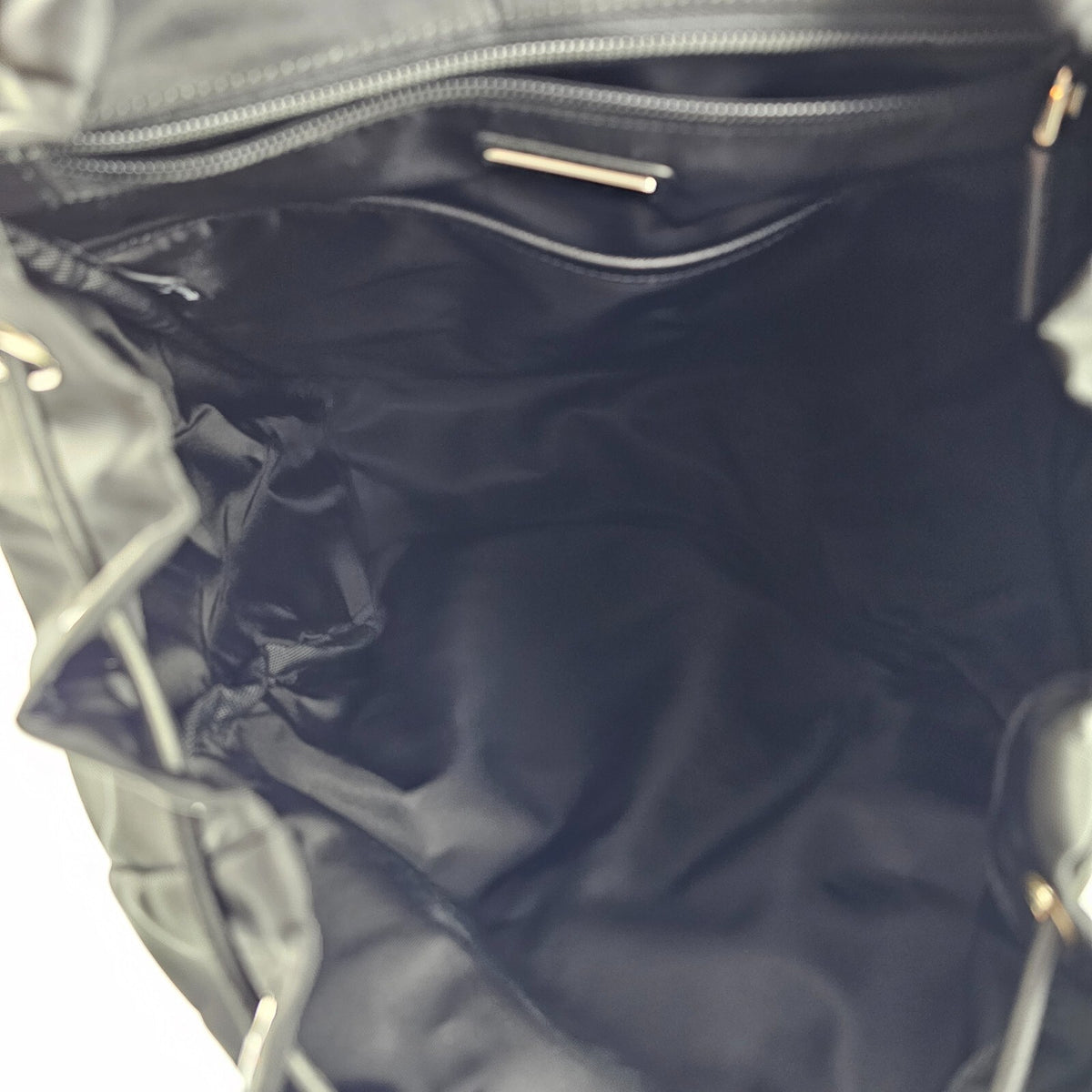 PRADA $2550 Black Re-Nylon And Saffiano Leather Backpack New And Authentic
