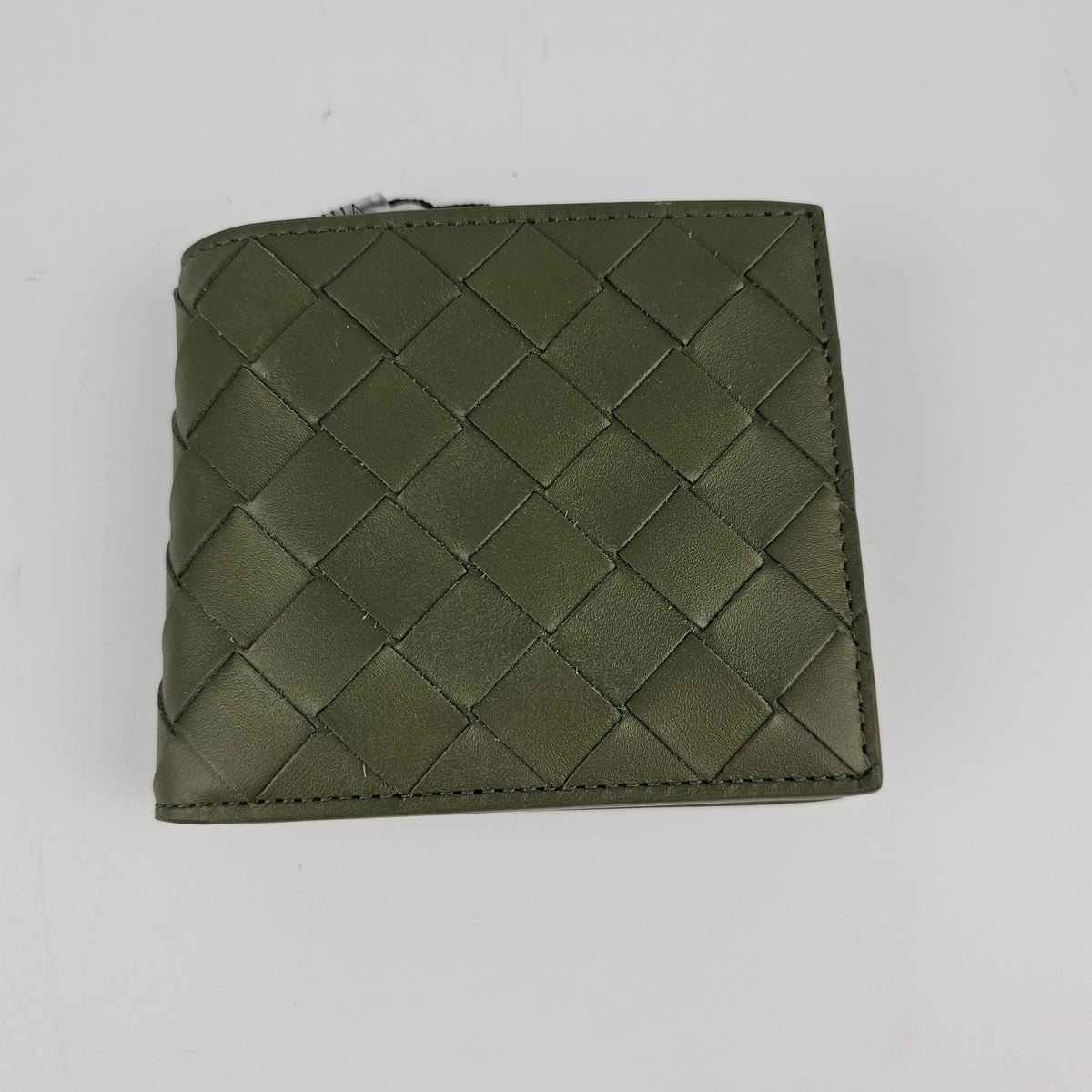 BOTTEGA VENETA Intrecciato $690 Green Bi-Fold Wallet New & Authentic