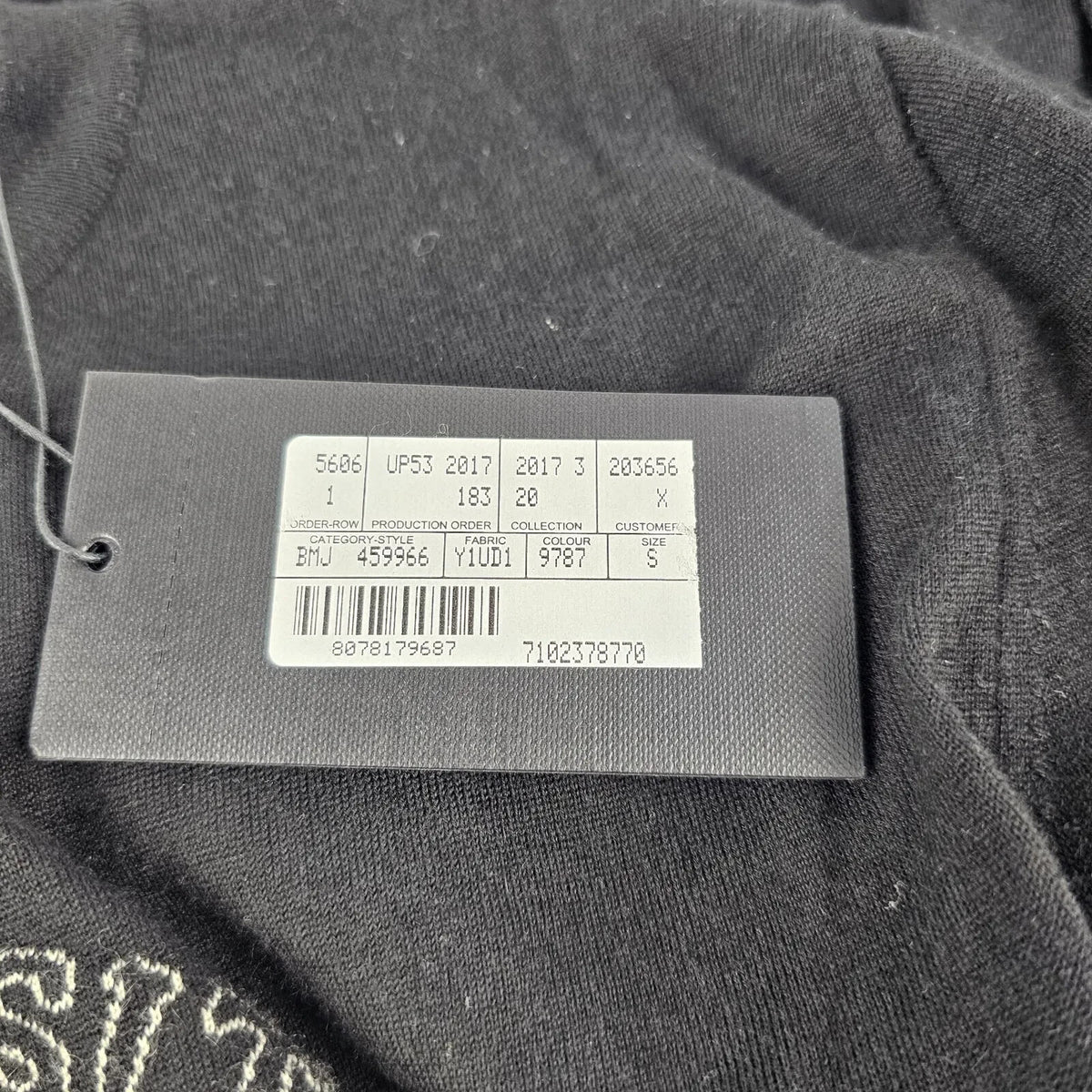 SAINT LAURENT Men's Black Universite Sweater New Size S
