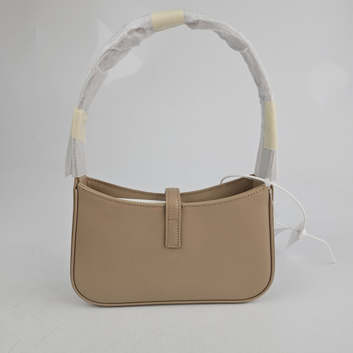 SAINT LAURENT Mini Le 5 A 7 $1750 Dark Beige Hobo Bag New