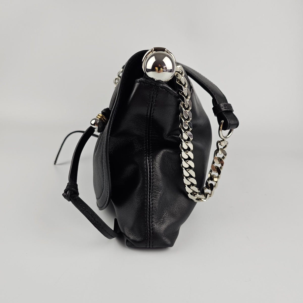 Isabel Marant Bolton Black Leather Shoulder Bag New And Authentic