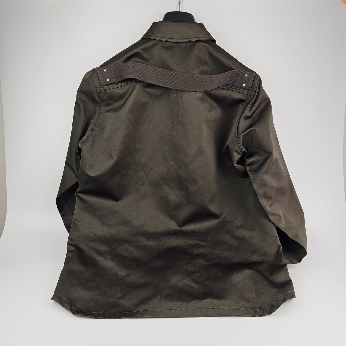 RICK OWENS Temple Outershirt Brown Shirt New & Authentic