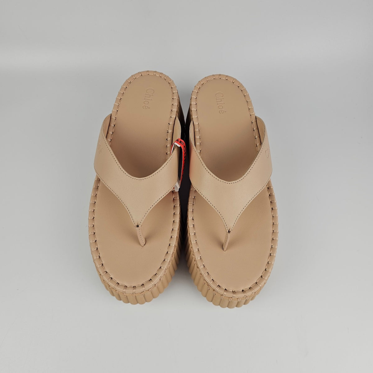 Chloe Nama Beige Platform Sandals New & Authentic