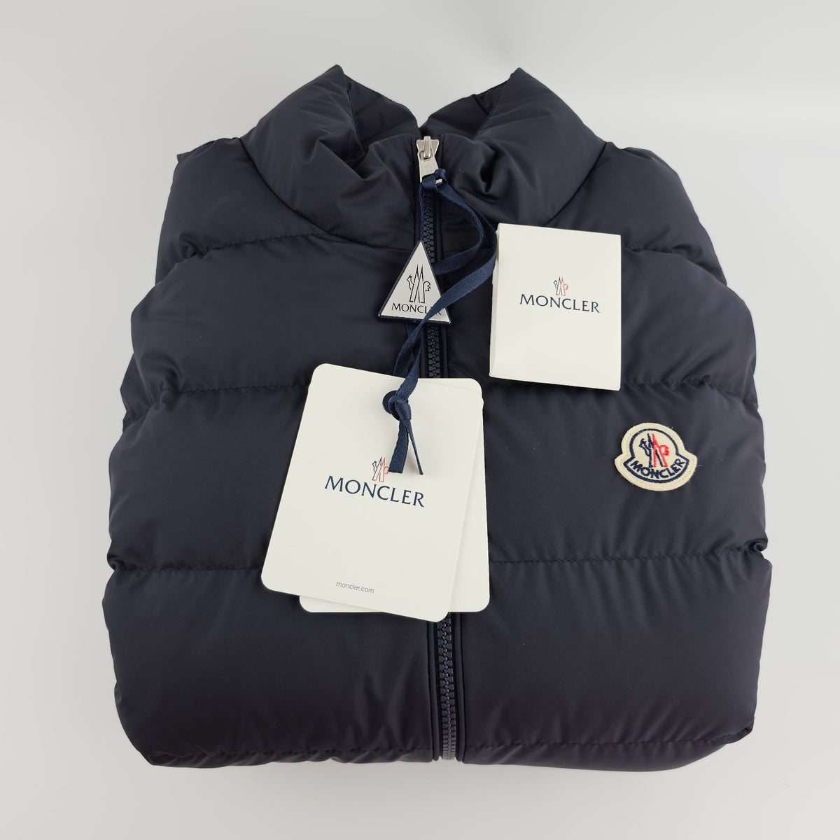 MONCLER Contrin $1130 Men's Navy Down Vest New