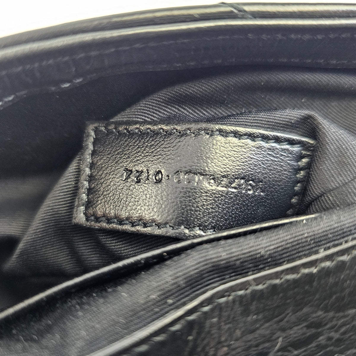 SAINT LAURENT College Mini Black Shiny Leather Shoulder Bag New/Authentic