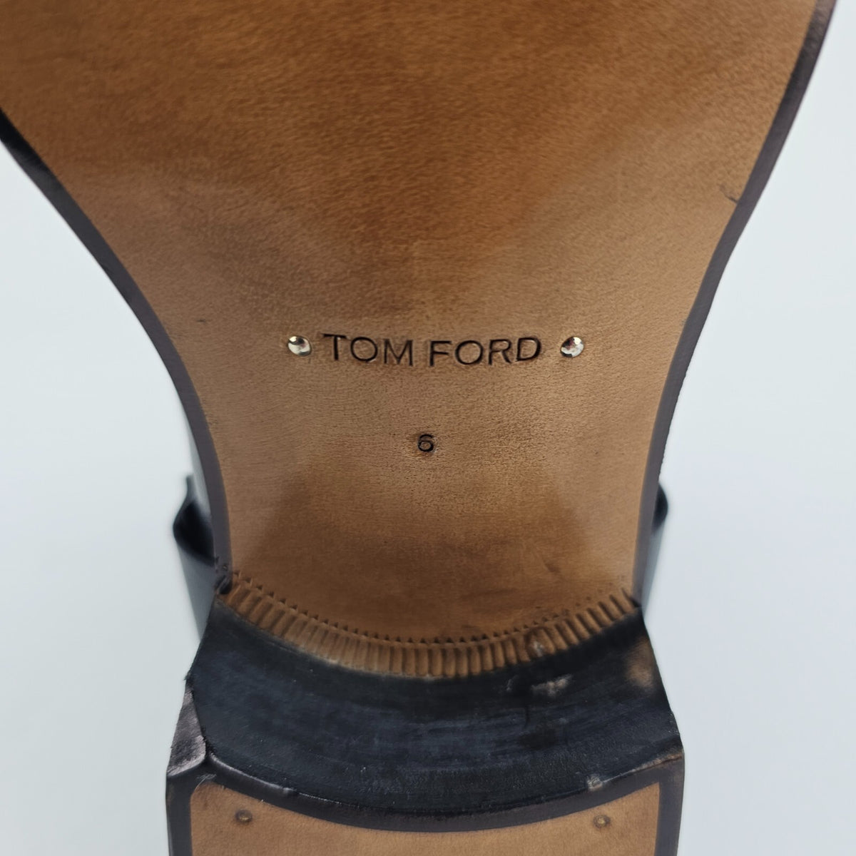 TOM FORD Burnished Rupert Jodhpur Black Leather Boots New Size US 6 EU 39