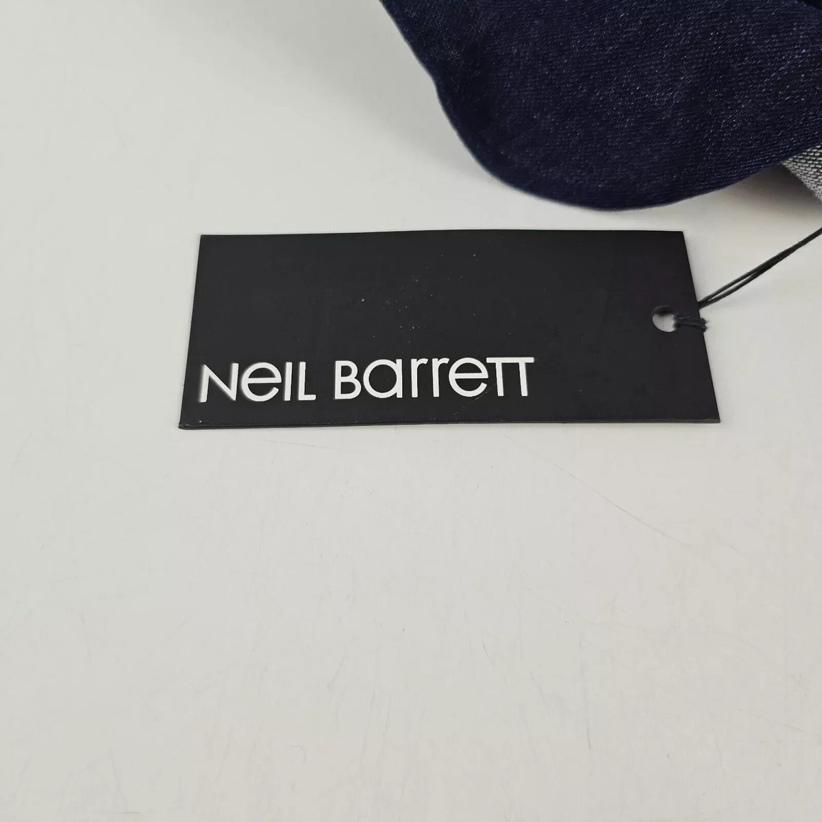 Neil Barrett Blue Flashes Double Weave Shirt New IT38