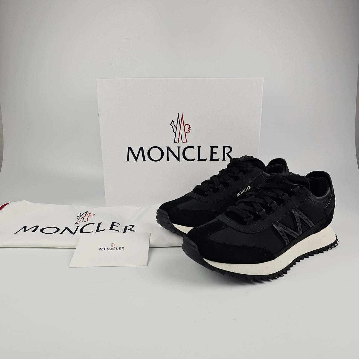 MONCLER Pacey2 $710 Black Sneakers New