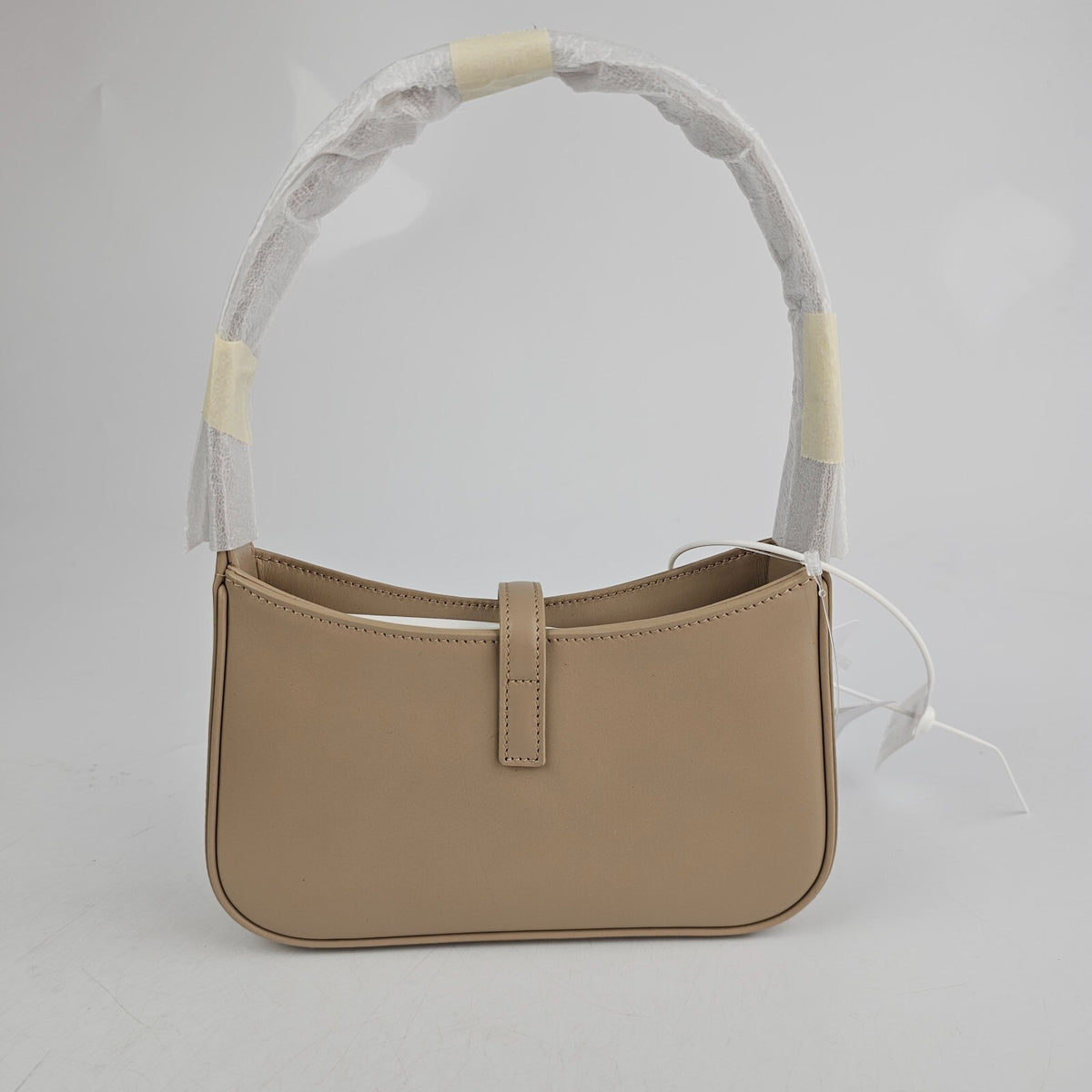SAINT LAURENT Mini Le 5 A 7 $1750 Dark Beige Hobo Bag New