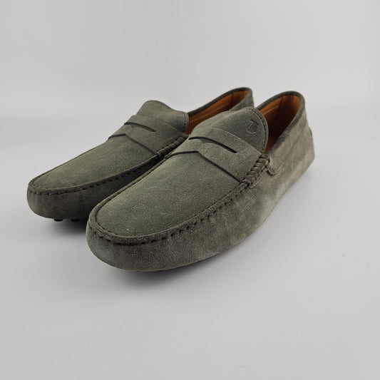 TOD's Gommino Gray Suede Loafers New & Authentic