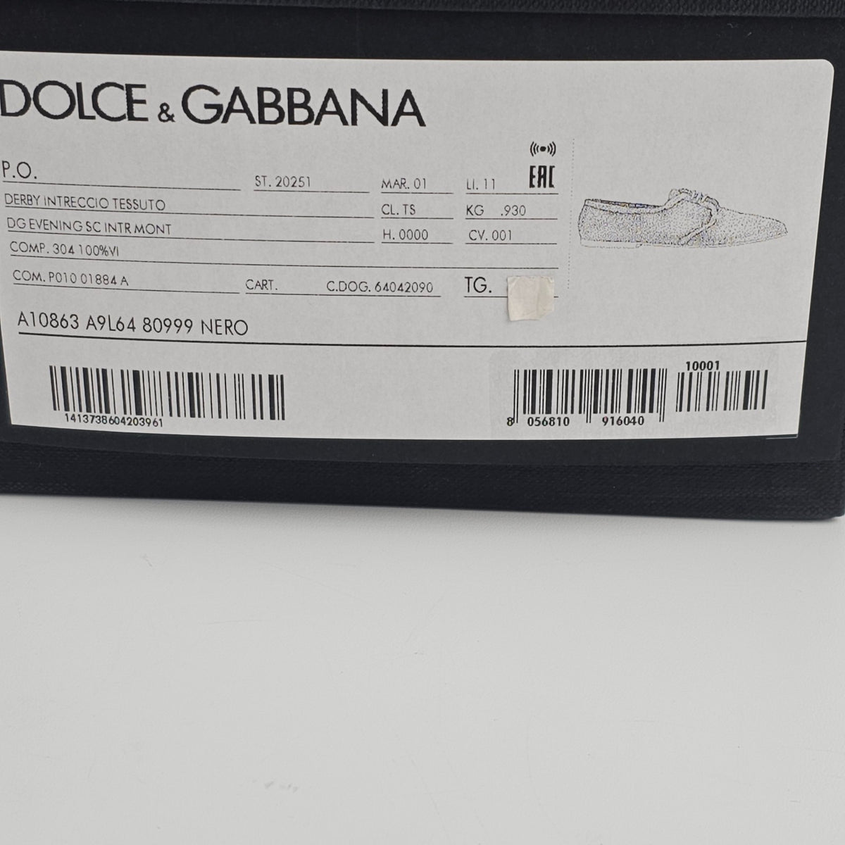 DOLCE&GABBANA Black Crochet Lace-up Shoes New & Authentic