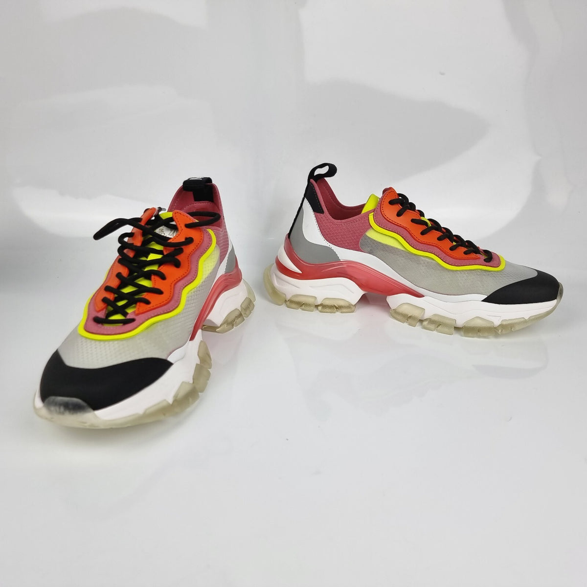 MONCLER Leave No Trace White/Pink Sneakers New Size 40 US 10