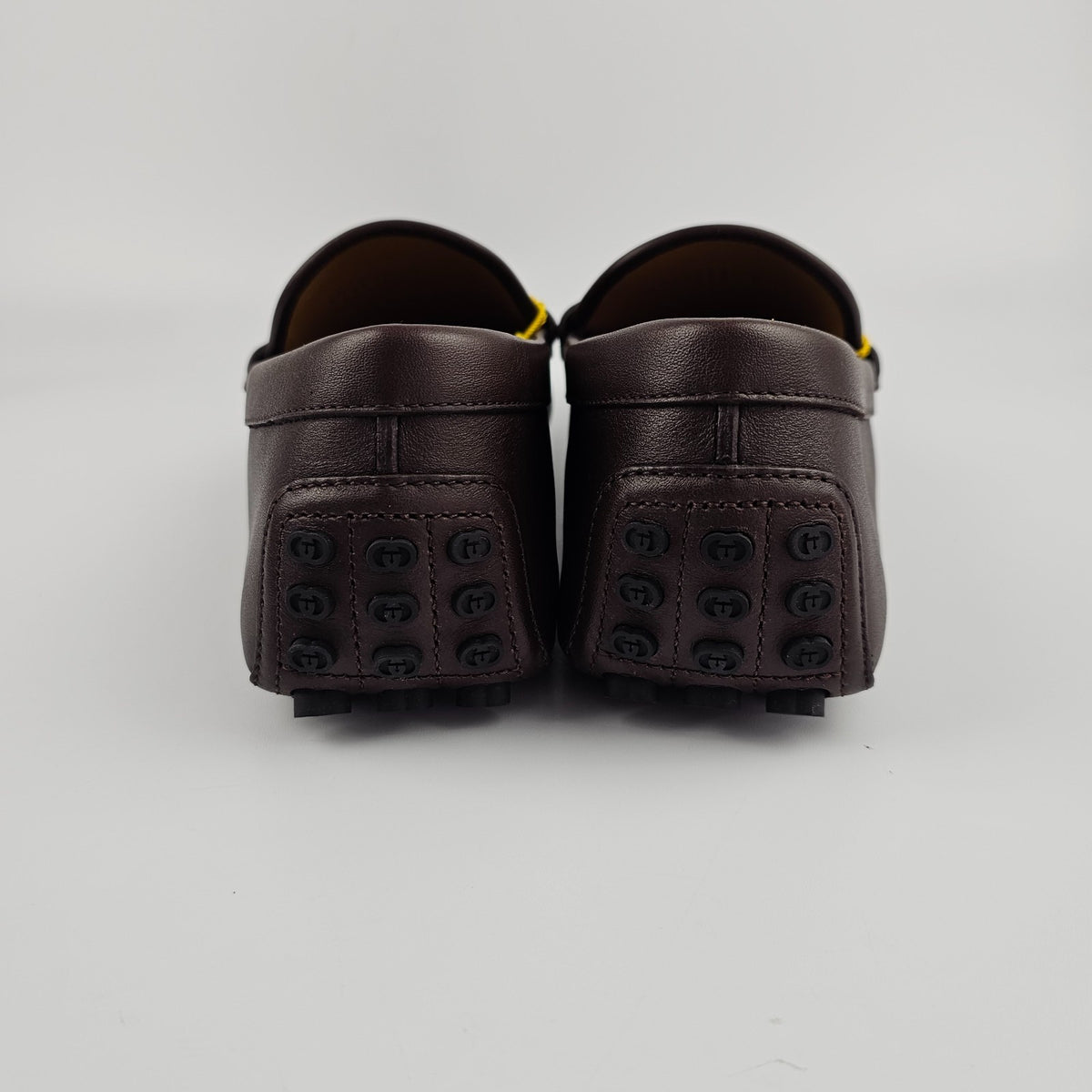 GUCCI Driver $930 Men's Brown Leather With Horsebit Loafers New & Authentic