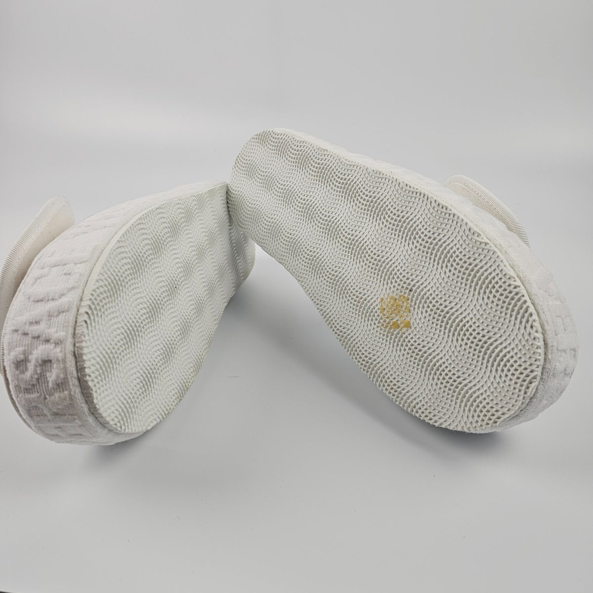 VERSACE Allover White Cotton Slippers New