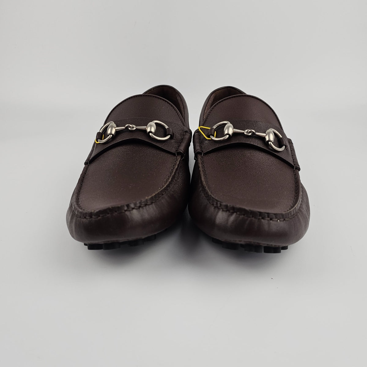 GUCCI Driver $930 Men's Brown Leather With Horsebit Loafers New & Authentic