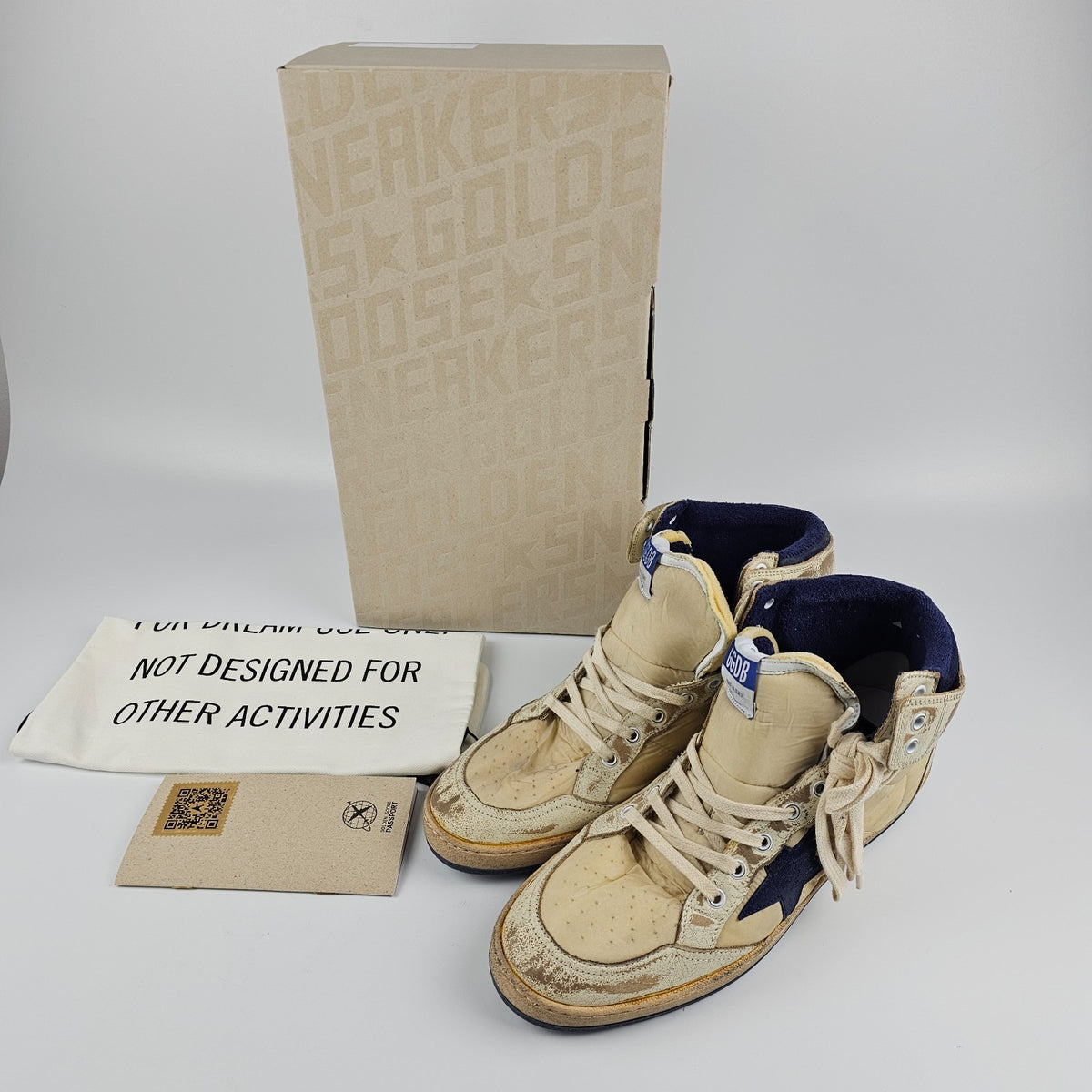 GOLDEN GOOSE SKY Star Men's White Leather Sneakers New