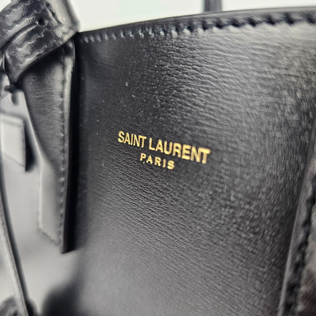 SAINT LAURENT Sac De Jour Nano Black Smooth Leather Handbag New/Authentic