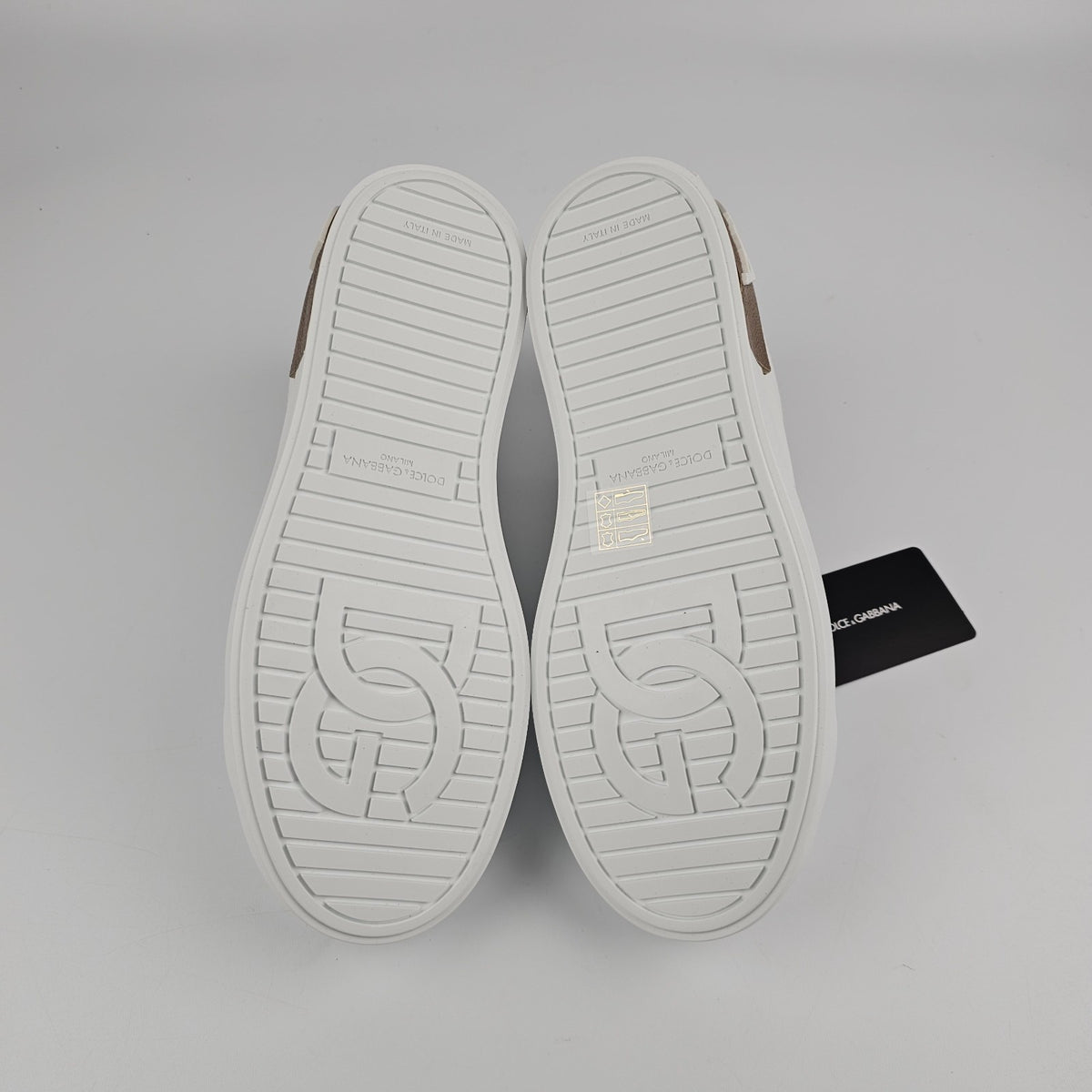 DOLCE&GABBANA Portofino White Leather Sneakers New & Authentic