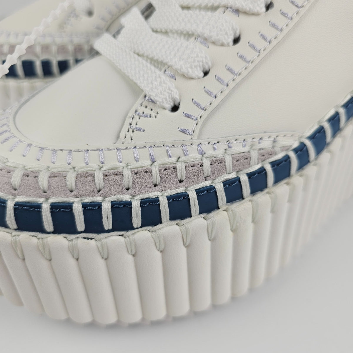 Chloe Nama Denim Blue Sneakers New & Authentic