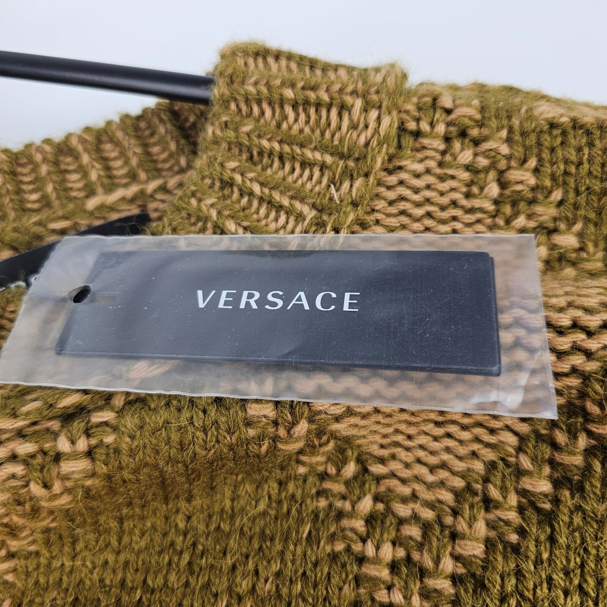 VERSACE Khaki/Brown Sweater New Size S