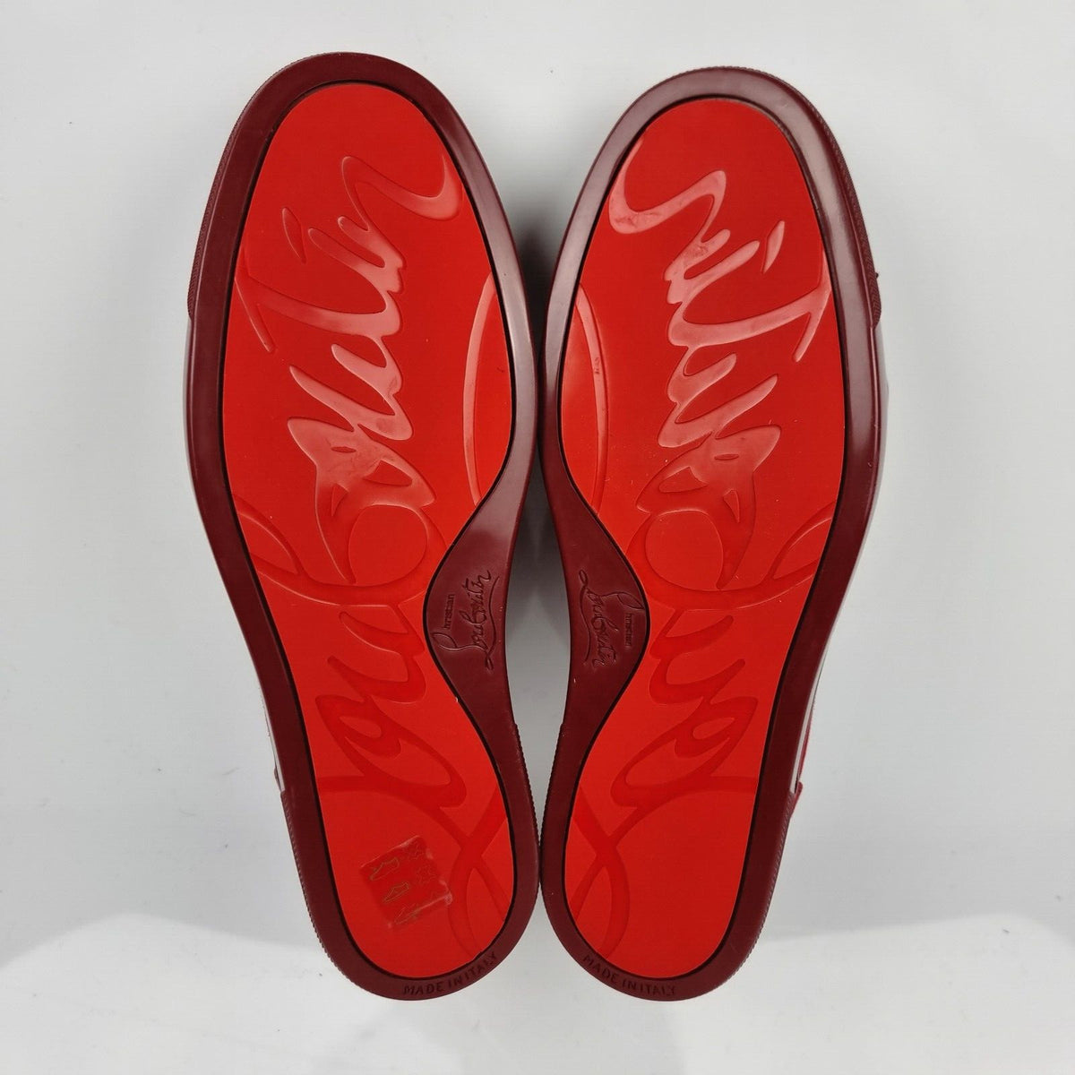 CHRISTIAN LOUBOUTIN Junior Spikes Suede Carmine Sneakers New Size 39.5 US 6.5