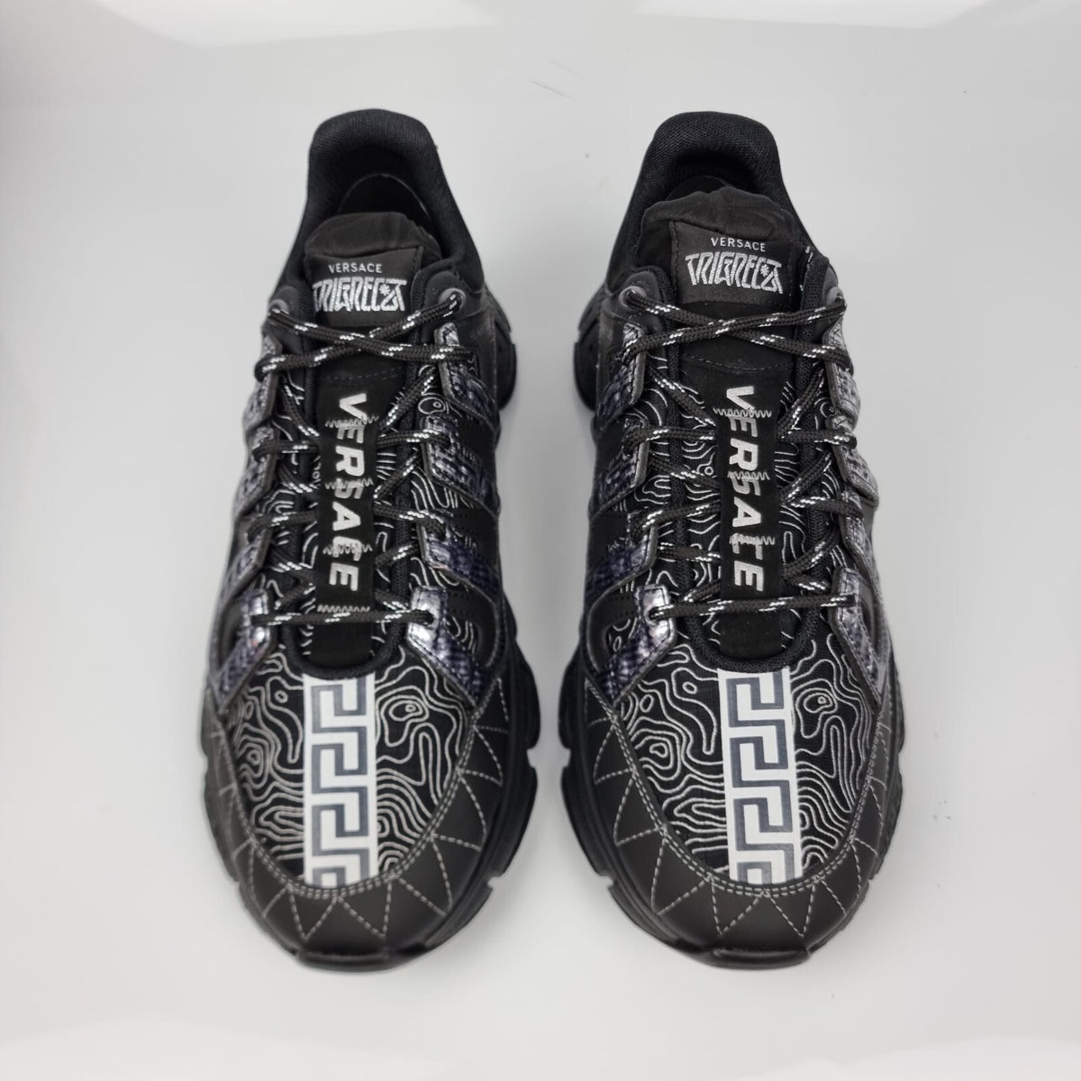 VERSACE Trigreca Black Sneakers New