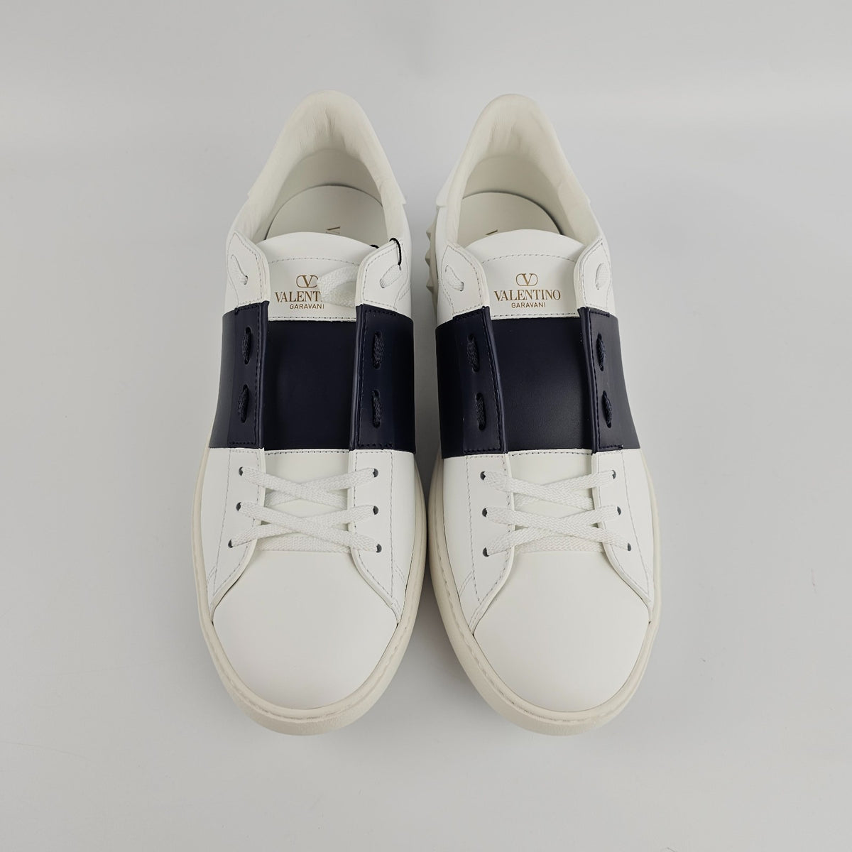 VALENTINO GARAVANI Open White/Marine Sneakers New & Authentic
