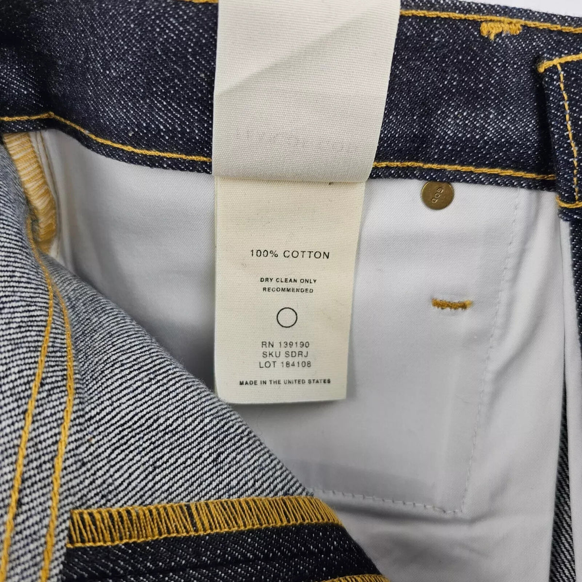 Fear Of God Vintage Blue Selvedge Denim Jeans New Size US 28