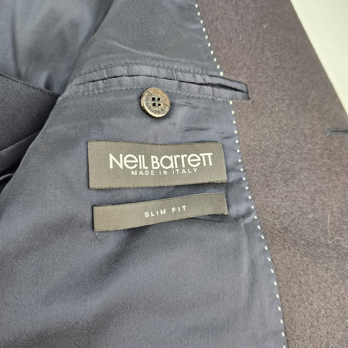 Neil Barrett Dark Woven Coat Size L (50) New