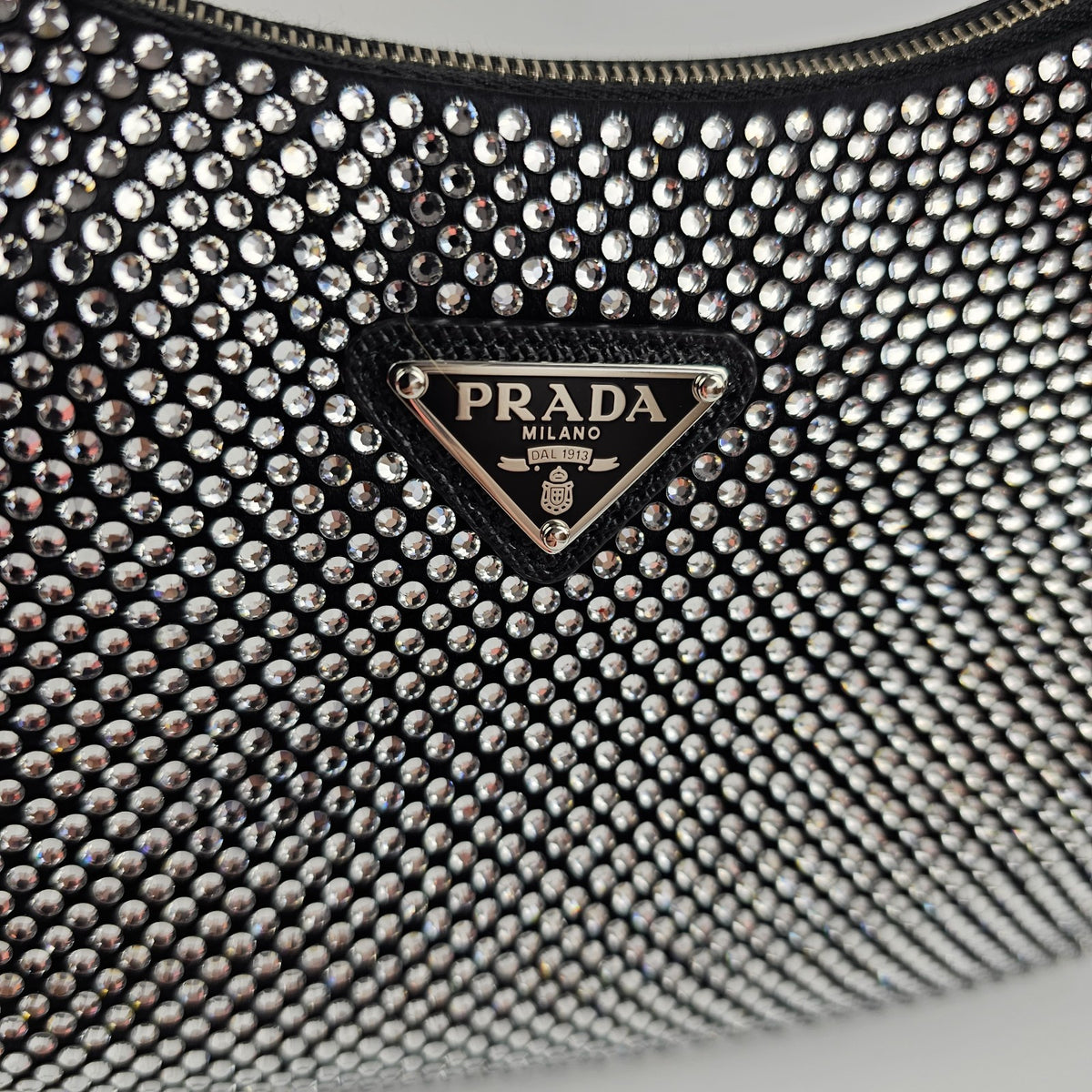 PRADA Re-Edition 2005 Satin Crystal  Mini Handbag New/Authentic