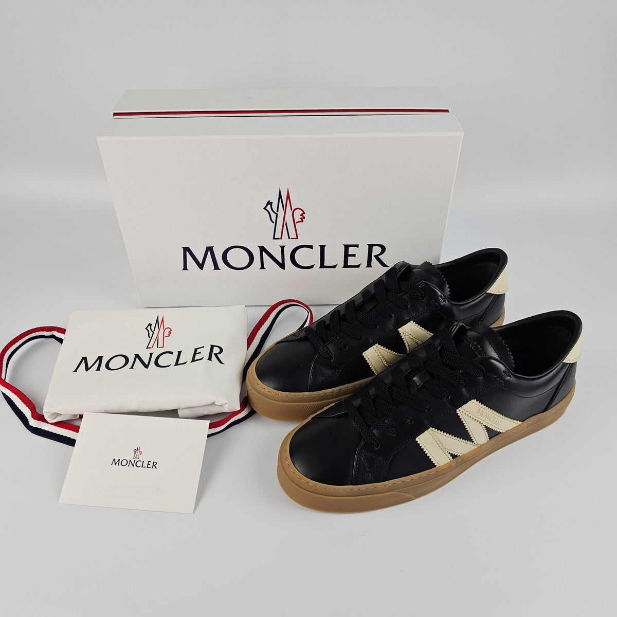 MONCLER Monaco2 Men's Black Sneakers New